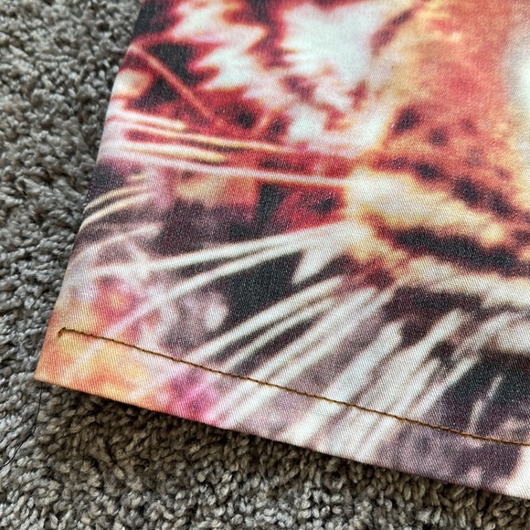 Y2K bratz lion animal midi denim skirt 90s 80s vintage fall all over print - Picture 3 of 5